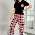 thumbnail image 6 of free travel pajama sets for women lightweight resistant sleepwear Womens Autumn Winter Prints Pajamas Long Pants Sets Soft Comfy Night Wear V Neck Loungewear Cute Two Piece Pajama, 6 of 8