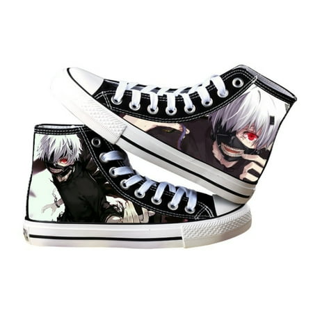 

Anime Tokyo Ghoul Printed High Top Canvas Sneakers Flats Shoes Slip-Ons Lace-up Skateboarding Shoes