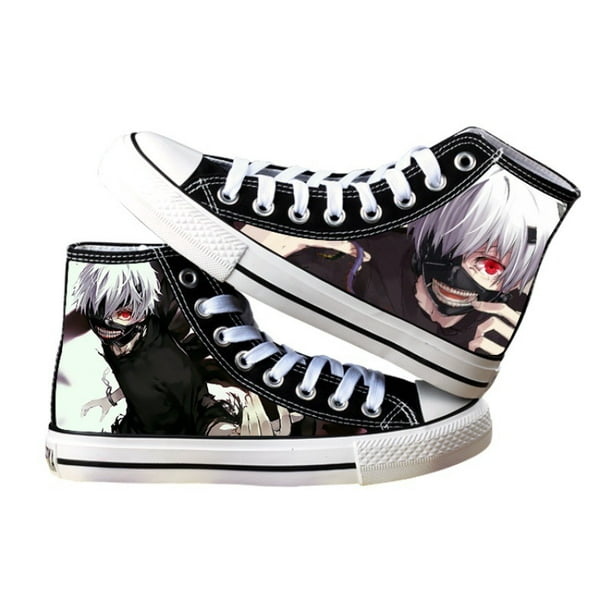 Anime Casual Shoes Tokyo Ghoul Sneakers Fashion High Top Sneakers Classic  Manga Patternss Cosplay Hand Painted Skate Shoes for Boys Girls Teens Anime  Fans 