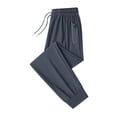 thumbnail image 2 of Plebaso Mens Athletic Pants Elastic Waist Drawstring Lightweight Running Trousers with Zipper Pockets, 2 of 6