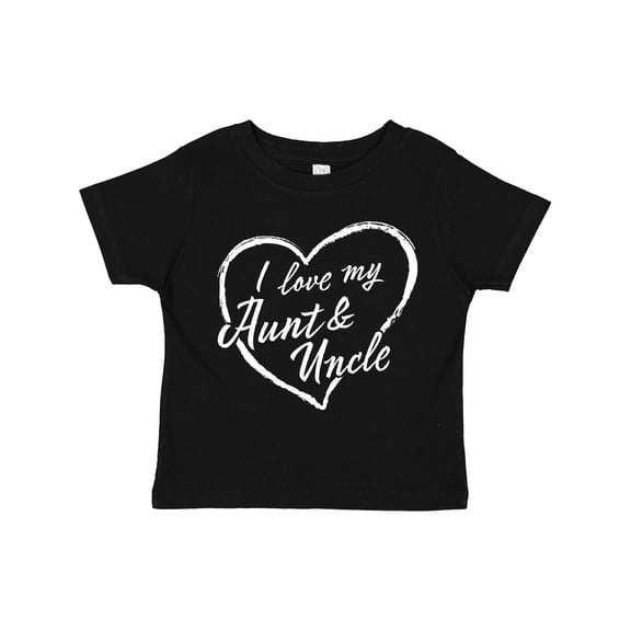 Inktastic I Love My Aunt and Uncle in White Chalk Heart Boys or Girls Toddler T-Shirt
