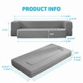 thumbnail image 5 of Mjkone Folding Twin Size Sleeper Sofa Bed,Convertible Couch Bed,Floor Foam Mattress, Linen Fabric,Memory Foam Futon Couches for Living Room/Bedroom/Office,Light Gray, 5 of 8