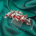 thumbnail image 3 of Baroque Bride Wedding Hair Comb Crystal Side Comb Pearl Bridal Hair Piece Vintage Bride Headpiece Wedding Hair Accessories for Women and Girls, 3 of 4