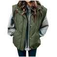 thumbnail image 3 of LIBRCLO Vest for Women Puff Sleeveless Quilted Jacket Stand Collar Zipper Coat Warm Outerwear with Pockets, 3 of 6