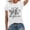 White, variant on Womens Tops Fashion Print Top Loose Crew Neck T Shirt with I Talking To Quote for Casual Wear Womens T Shirts Purple M