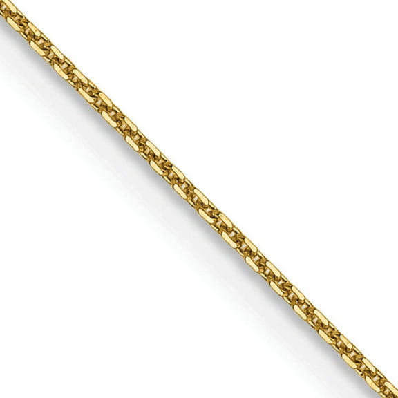 Primal Gold 14 Karat Yellow Gold 0.80mm Diamond-cut Round Open Link Cable Chain