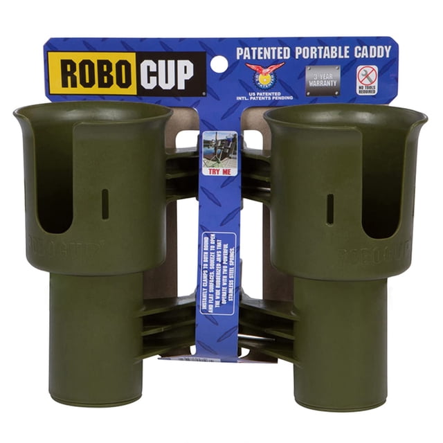 Soporte RoboCup Oliva para Bebidas y Cañas de Pescar