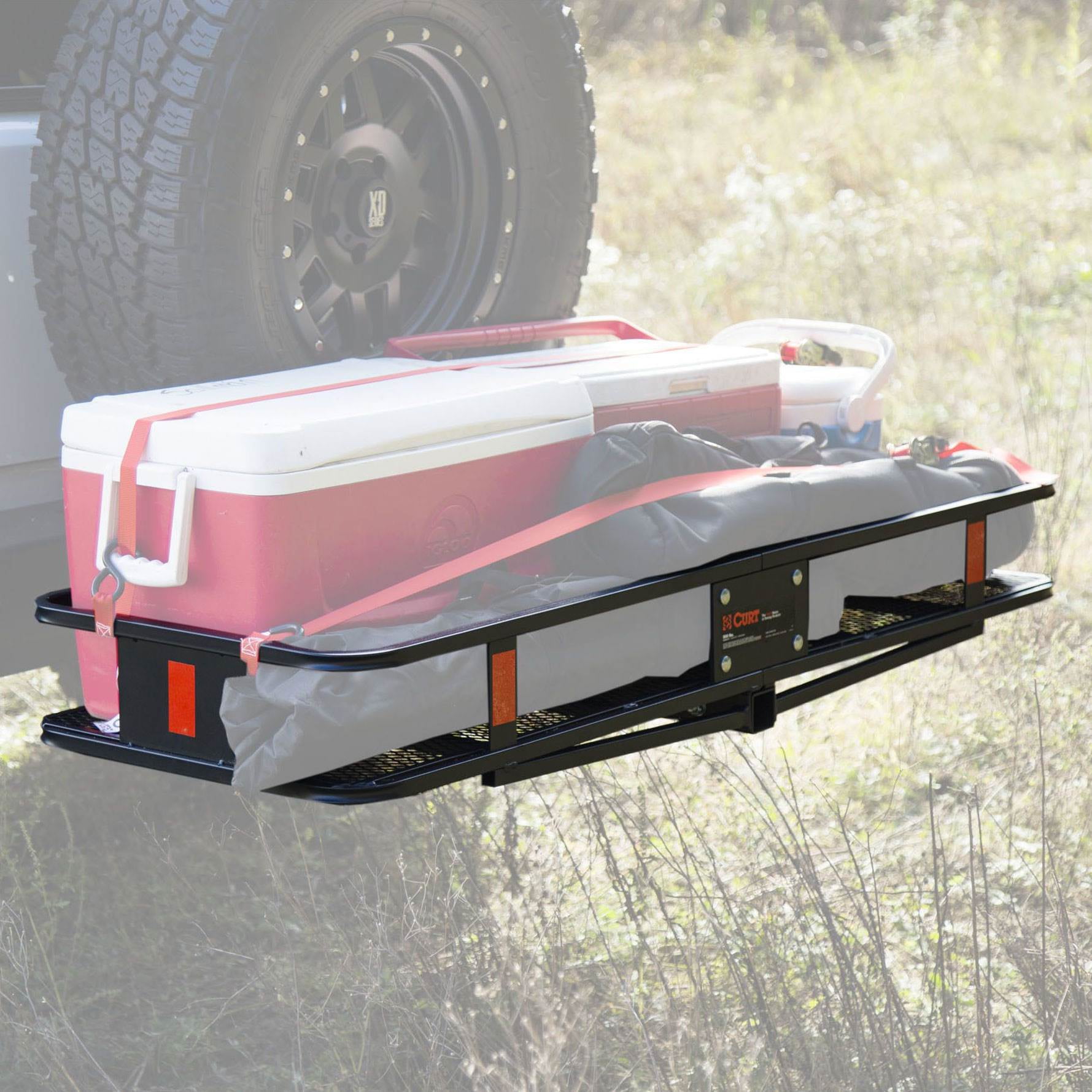 CURT 18151 Trailer Hitch Cargo Carrier Mounts In 2 Inch Receiver 500 Pound Capacity 60 Inch x 20 Inch x 6 Inch Mesh Folding Walmart