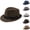 Coffee, variant on HAJWOH Cuban Sun Hats Men with Adjustable Strap, Breathable Short Brim Unisex Party Costume Hats