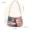 thumbnail image 3 of Deer on American FlagWomen Small Shoulder Bag Crossbody Tote Hobo Bags Purse Clutch Handbags with Chain Strap for Women, 3 of 7