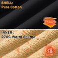 thumbnail image 4 of Men's Winter Thick Cotton Jacket Sherpa Lined Warm Trucker Casual Cargo Coat with Multi Pocket Black L, 4 of 6