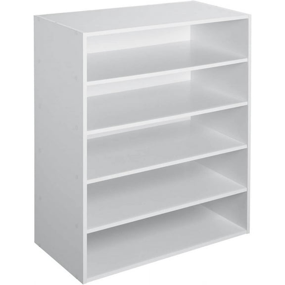 1565 Stackable 5-Shelf Organizer, White