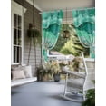 thumbnail image 4 of Outdoor Curtains for Patio Abstract Green Gradient Beach Ocean Wave Waterproof Privacy Outside Curtains with Tiebacks Grommet Top Pergola Curtains for Porch Cabana Gazebo 2 Panels, 54x84 inch, 4 of 7