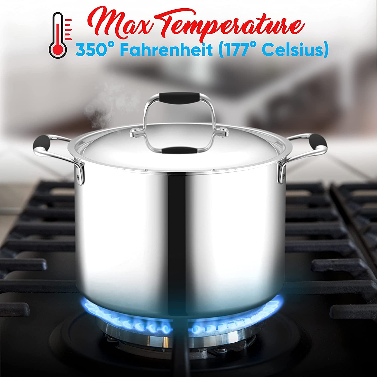 NutriChef Stainless Steel Saucepan Lid - Sturdy and Durable Stain-Resistant 1.5 Quart Kitchen Cookware Saucepot Lid w/ Handle