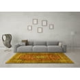 thumbnail image 3 of Ahgly Company Indoor Square Medallion Yellow Traditional Area Rugs, 5' Square, 3 of 4