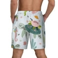 thumbnail image 4 of Goofa Turtle and Sea Life Printed Men's Swim Trunks Board Shorts Quick Dry Mens Swimming Trunks with Compression Liner,Breathable Fit Hawaii Beach Shorts-Small, 4 of 9