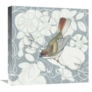 Global Gallery's 'Arts and Crafts Birds II Tone on Tone' by Elyse DeNeige Stretched Canvas Wall Art