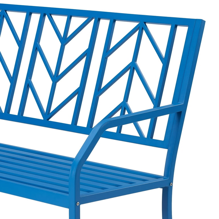 Blue metal online bench