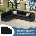 thumbnail image 3 of RADIATA Black 25.6x25.6 Outdoor Cushions, Water-Resistant & Weather-Resistant Patio Furniture Replacement Covers – Durable, Skin-Friendly Outdoor Cushion Slipcovers (Cover Only), 3 of 9