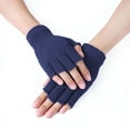 thumbnail image 4 of Guantes deportivos cálidos de medio dedo de lana de punto de otoño e invierno para hombres y mujeres, guantes finos de medio dedo para estudiantes, 4 of 6