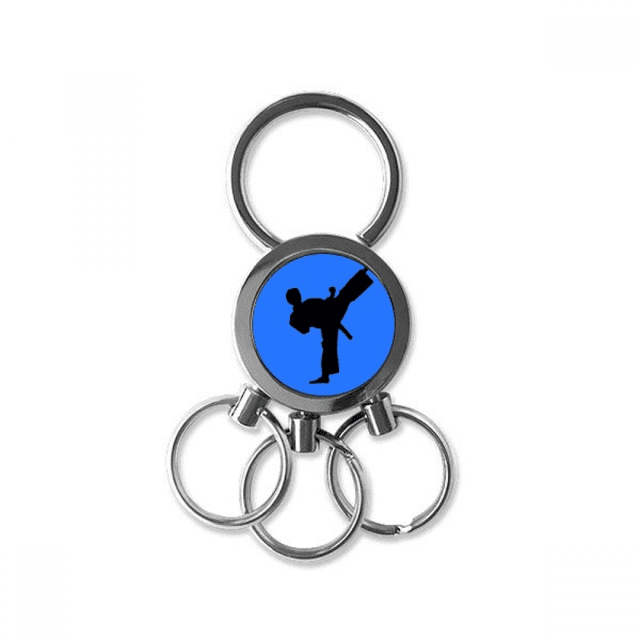 Porte-clés en Métal Inoxydable taekwondo Japonais Contour martial