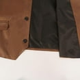 thumbnail image 5 of BiZtdJrK Mens Lightweight Dress Vest Vintage Western Formal Vests Solid Color Sleeveless Slim Fit Waistcoat with Pockets, Brown, L, 5 of 9