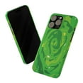 thumbnail image 2 of iPhone Slim Case - Rick Morty Cartoon Inspired Portal Design Green Network - iPhone 15 Pro Max, 2 of 6