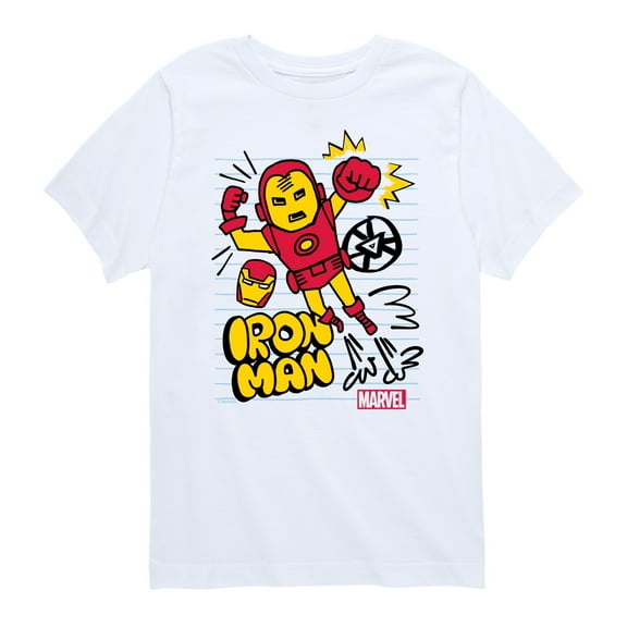 Marvel Iron Man - Scribble - Toddler And Youth Short Sleeve Graphic T-Shirt