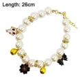 thumbnail image 2 of Pet pearl collar, 1 piece pearl crystal dog necklace with adjustable cat necklace collar, 2 of 5