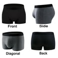 thumbnail image 4 of ASUDESIRE Men's Underwear Boxer Briefs Trunks 5 Pack Soft Cotton Low-rise Underpant-Wal-3B2G-XL, 4 of 7