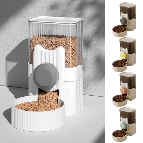 Dispensador automático de comida para perros | Comedero colgante para mascotas | Dispositivo de alimentación para mascotas montado en jaula y en pared | a prueba de fugas, ajustable en altura, gran