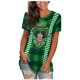 thumbnail image 1 of Camiseta de manga corta con estampado de día de San Patricio para mujer Fridja bn1130, 1 of 4