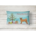 thumbnail image 2 of Carolines Treasures CK3819PW1216 Chow Shepherd Christmas Tree Canvas Fabric Decorative Pillow, 12H x16W, multicolor, 2 of 4