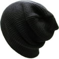 thumbnail image 3 of Solid Slouch Beanie Snug Baggy Fit Skull Cap Winter Hat Ski, 3 of 8