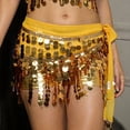 thumbnail image 2 of Felirenzacia Belly Dance Hip Scarf, Belly Dance Skirt Wrap Bling Sequins Coins, Gold,Free Size, 2 of 7