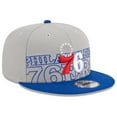 thumbnail image 3 of Men's New Era  Gray/Royal Philadelphia 76ers 2023 NBA Draft Two-Tone 9FIFTY Snapback Hat - OSFA, 3 of 4