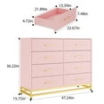 thumbnail image 2 of Pink 8 Drawer Dresser for Bedroom, 36" Tall Wide Chest with Soft-Close Glides, Anti-Tip Kit, Modern Storage Organizer for Closet & Living Room, 2 of 9