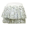 thumbnail image 4 of Wdgfv Girls Sequin Skirt Sparkly Toddler Kids Mini Glitter Skirt Elastic Waist Party Pencil Skirt Silver 2-8years, 4 of 4