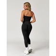 thumbnail image 6 of IDOPIP 2 Piece Workout Sets for Women Seamless Halter V-Neck Tank Top Scrunch Butt Lifting High Waist Leggings Gym Sets Active Wear Sports Outfit M Black, 6 of 7