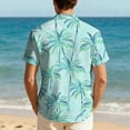 thumbnail image 6 of OGLCCG Men's Hawaiian Shirts Short Sleeve Button Down Casual Shirts Summer Floral Printed Tropical Casual Aloha Beach Shirts,XL,Light Blue 2, 6 of 8