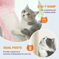 thumbnail image 6 of Allewie 81 Inches Multi-Level Tall Cat Tree for Large Cat, Cat Climbing Tree with Cat Condo and Hammock, Scratching Post, Wide Base, Pink, 6 of 7