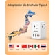 thumbnail image 4 of Adaptador de Enchufe LENCENT Blanco con 4 Salidas y 4 Puertos USB para Japón, Canadá y México, 4 of 7