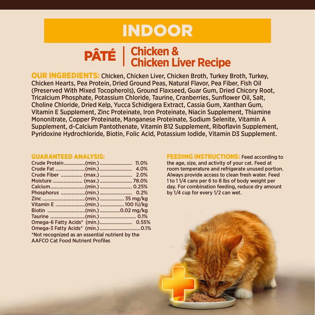 Wellness CORE+ Pate Adult Canned Wet Cat Food for Indoor Cats, Natural, Protein Rich, Grain Free, Chicken Recipe, 3 oz, Pack of 12 Cans