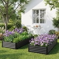 thumbnail image 6 of Tomnk Raised Garden Bed 6x3x1ft, Galvanized Metal Outdoor Planter Box for Vegetables, Flowers & Herbs, Durable Rust-Resistant, Easy Assembly, Black, 6 of 9