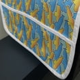 thumbnail image 3 of Yellow Submarine Microwave Oven Cover, Pop Art Style Retro Underwater Theme Classical Submarine Design Print, Water Resistant Organizer with Pockets Kitchen, 36" x 12", Yellow and Blue, by Ambesonne, 3 of 4