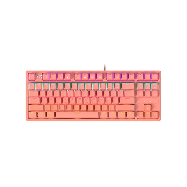 DaiDai STK130 Teclado mecánico con cable USB Teclado de luz mixta 87