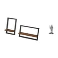 thumbnail image 1 of Estantes flotantes de madera de estilo rústico moderno con escultura de estatua de caballero vintage. Adorno creativo de mesa para cocina, oficina, co, 1 of 8