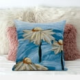 thumbnail image 3 of Hawaii Floral Oil Duo Throw Pillow in White Green 16x16, 3 of 5
