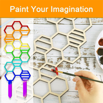 Pothos Plant Climber Support,Wooden Honeycomb Indoor Trellis 16 Inch - UVResistant Garden Decorative