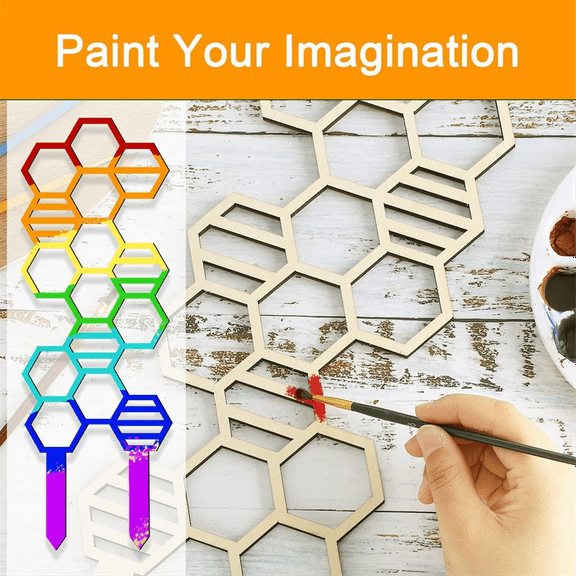 Pothos Plant Climber Support,Wooden Honeycomb Indoor Trellis 16 Inch - UVResistant Garden Decorative